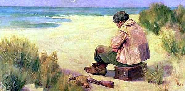 This is Robert. Robert was shipwrecked and marooned on a deserted island three years ago. He's now self-sufficient. What does Robert want to do today? No, he really doesn't want to go spear fishing again. Robert wants to form mutually beneficial dependencies with other human beings. Robert is self-sufficient.