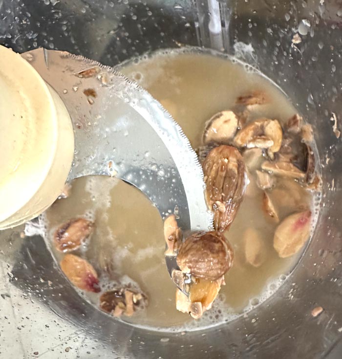 Food processor blades getting gummed up by unsoftened acorns.