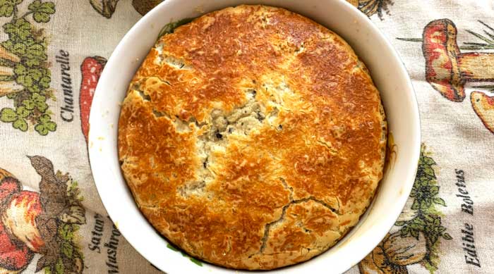 Black trumpet mushroom & smoked gouda soufflé.