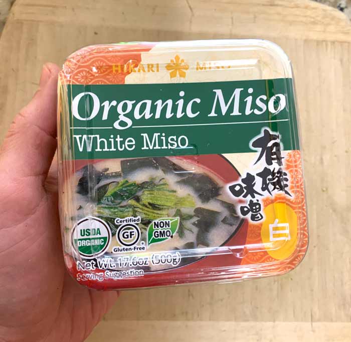This is an exceptionally good white miso that we use in everything from ramen dishes to the sauce for this broccoli mash recipe.