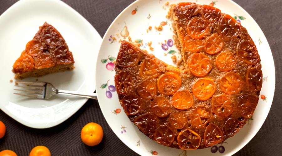 Calamondin upside down ginger spice cake is our favorite calamondin recipe we've come up with to date. We'll continue to add more to the list each calamondin season!