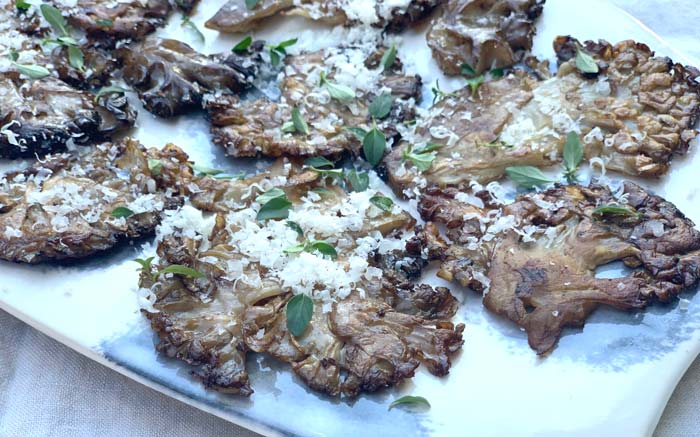 Cauliflower mushroom steaks are certified Tyrant-approved. 
