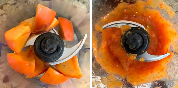 Pureed Asian persimmon. 