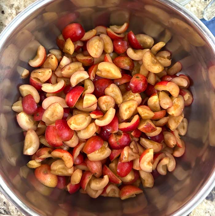 Crabapples ready to be made into crabapple butter.