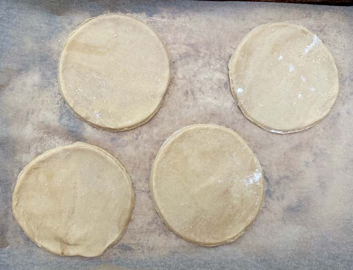 Dough on baking sheets