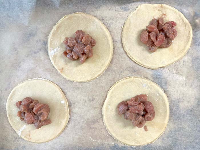 Filling crabapple hand pies