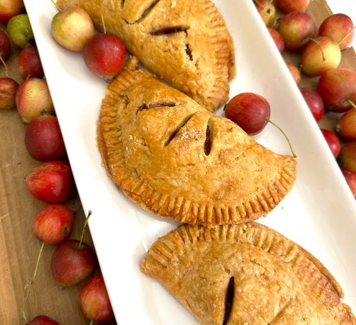 A healthier hand pie? Filled with nutrient-dense crabapples, these hand pies are also made with organic whole wheat pastry dough rather than refined flour. They're also sweetened with maple sugar, which has a lower glycemic index than cane sugar.