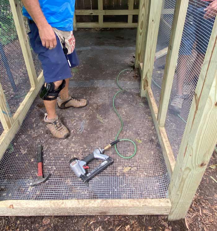 How to predator-proof a duck coop floor or chicken coop floor.
