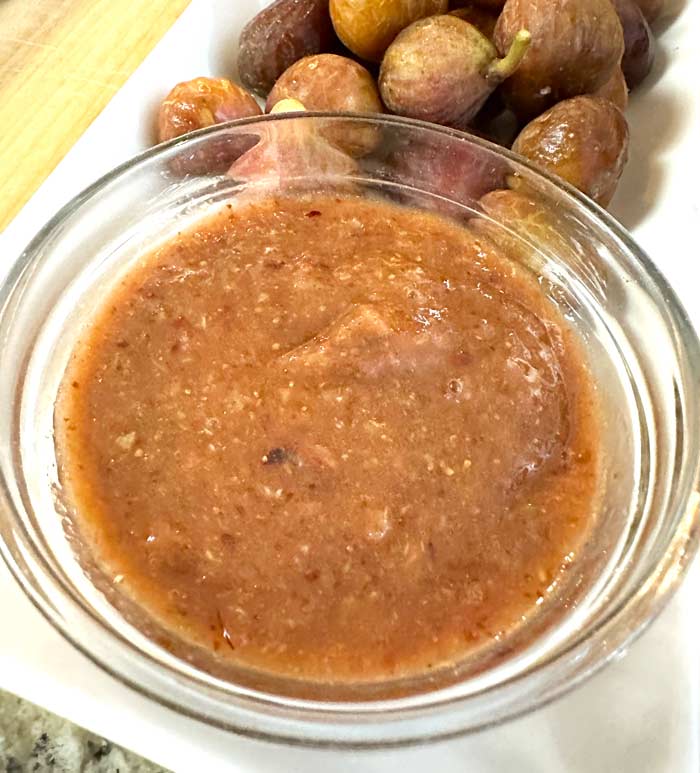 This fig dressing is thick and delicious. 