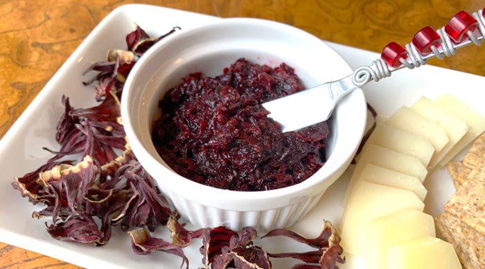 Recipe: Hibiscus relish or chutney (from Hibiscus sabdariffa) thumbnail