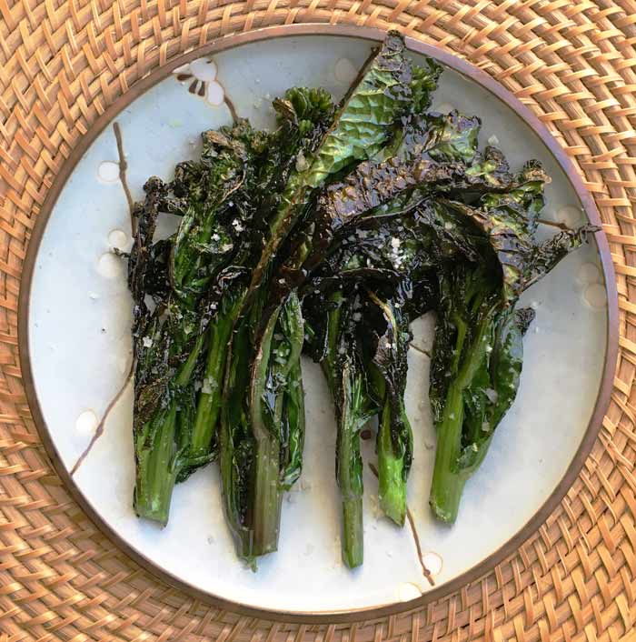 Garden-fresh kohlrabi and kale florets stir fried to perfection.
