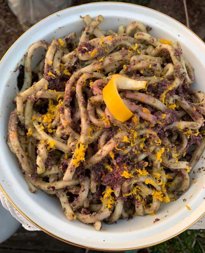 Purple kale pesto recipe