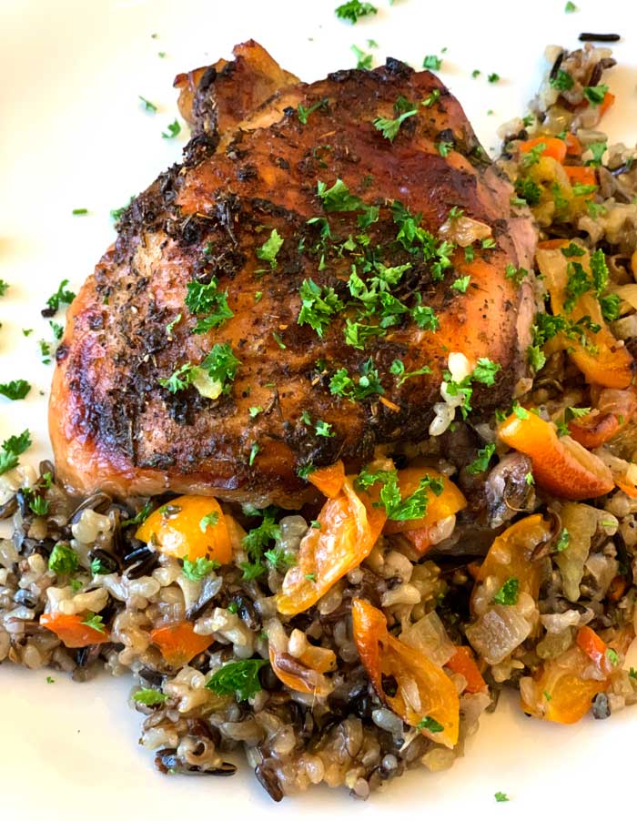 One-pot kumquat turkey roast with wild rice