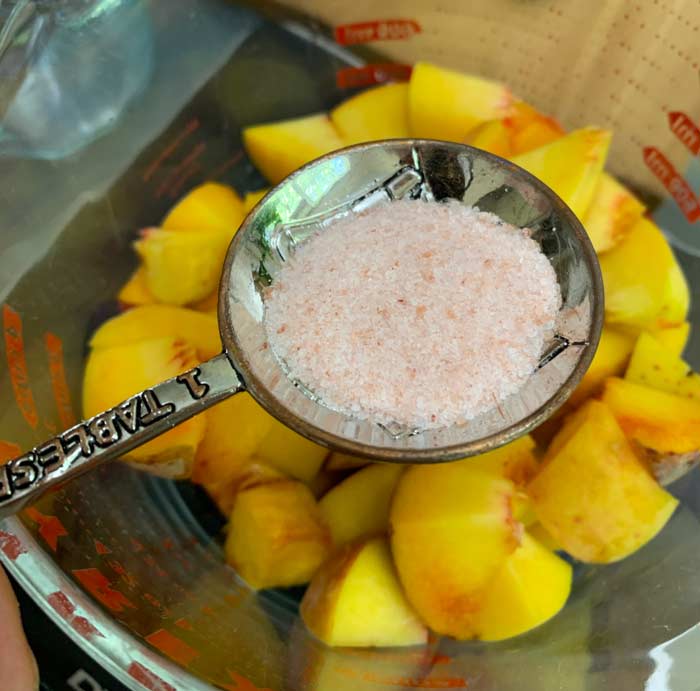 Ingredients for lacto-fermented fruit can be as simple as two ingredients: fruit and salt. Pictured: Himalayan pink sea salt.