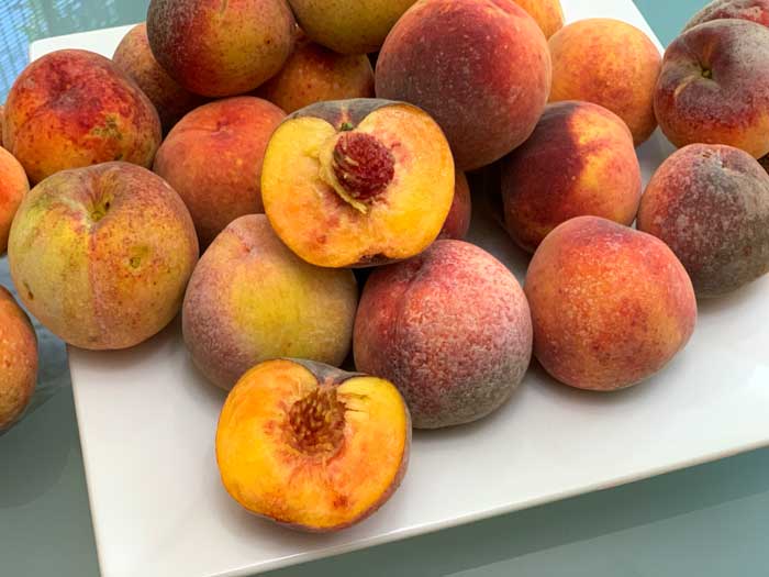Peaches we grew organically in Greenville, South Carolina. 