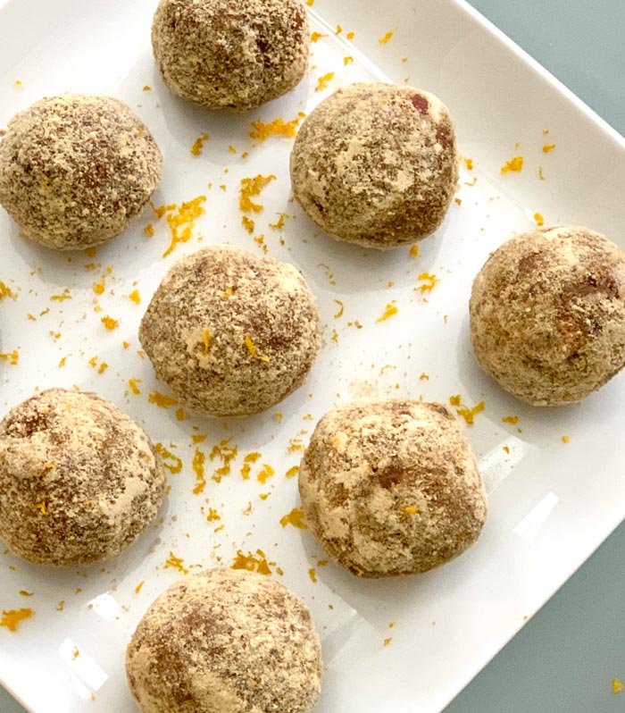 Persimmon balls: a delicious alternative to date balls that can be made using locally grown foods.