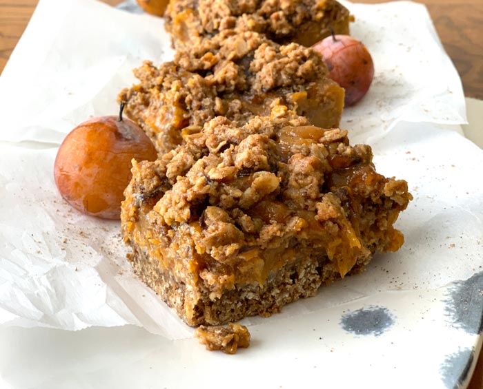 Our third (and final) iteration of persimmon oatmeal bars... And we think we got them just right!