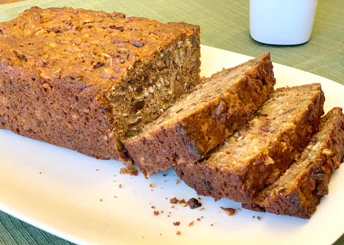 Slices of persimmon bread.
