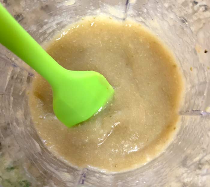 Pineapple guava + lemon juice, pureed.