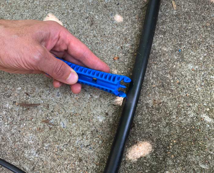 How do you get 1/4" holes in your lines to insert couplers? With a simple 1/4" hole punch tool.