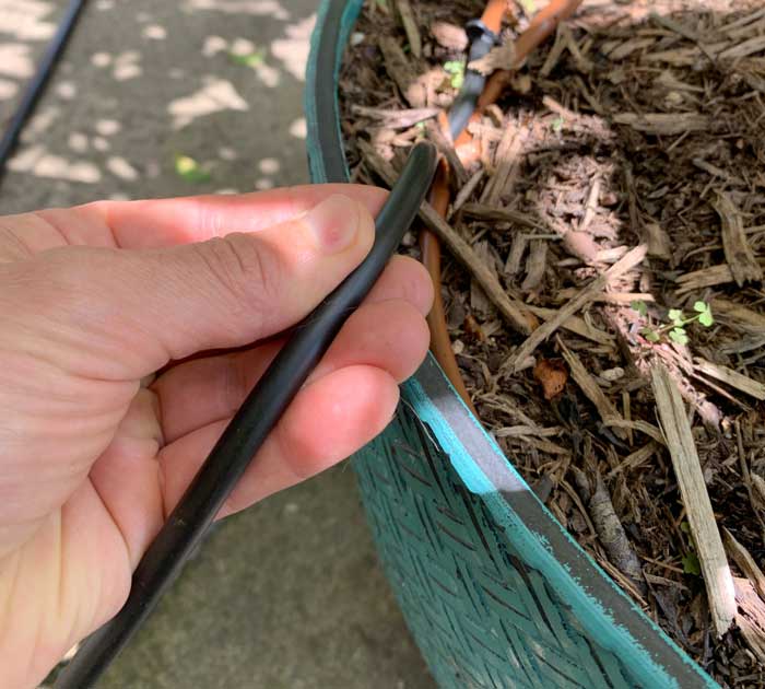 The vinyl tubing connecting the main, 1/2