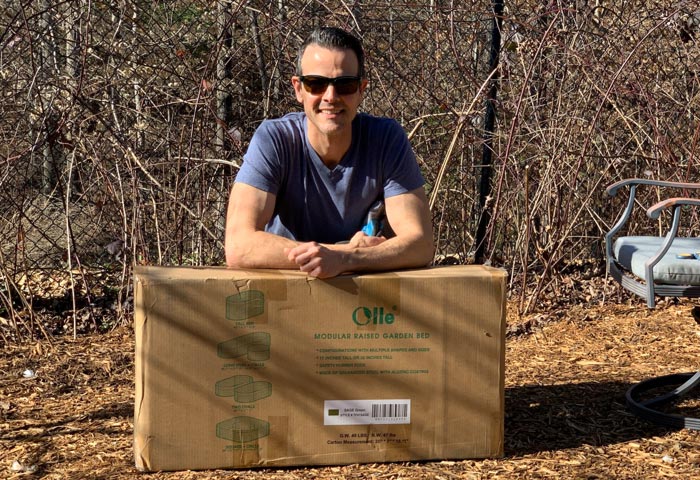 Excited to unbox and set up our new OLLE raised garden beds!