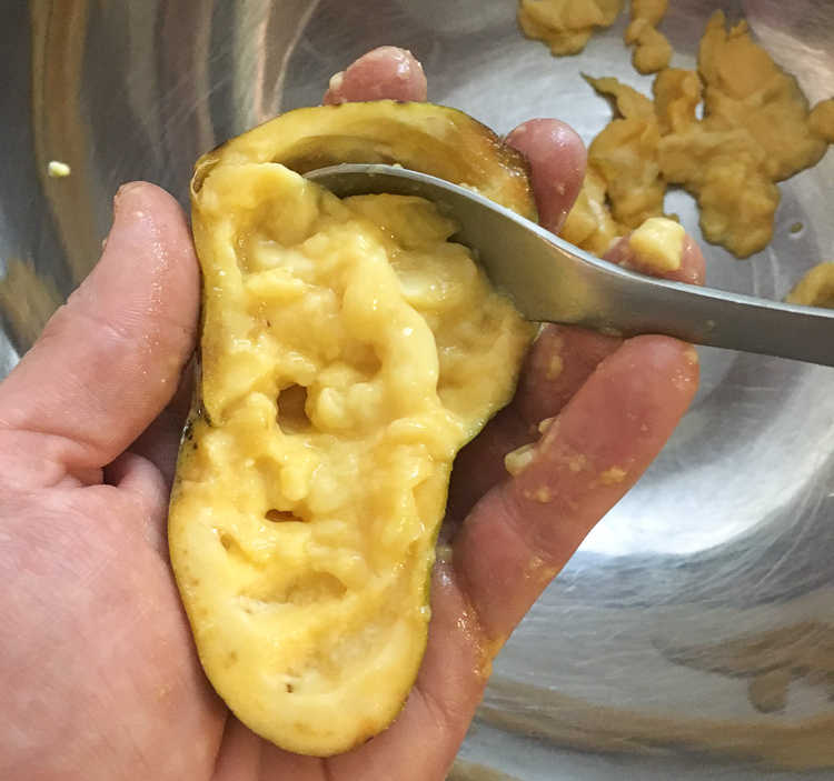 Yummy pawpaw fruit, seeds removed.