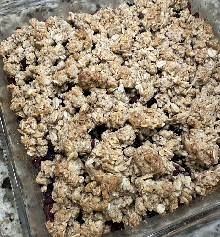 30 minutes in the oven and golden brown on top.