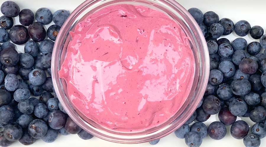 Blueberry aioli is great on summer squash fritters and pretty much anything else you can think of that needs a savory dip: sweet potato fries, roasted root veggies, etc.