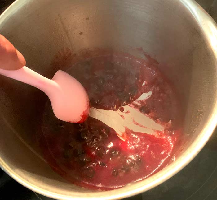 Blueberry reduction, finished.