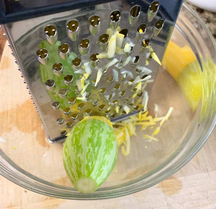 This is the size grater we use on our summer squash when making fritters.