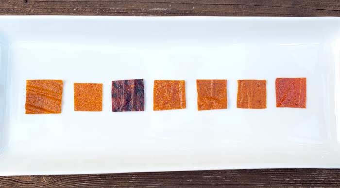 Yes, we made and taste-tested lots of different versions of peach fruit leather in the process of creating this article and recipes! In other words, this was probably our toddler's favorite article ever. (For the record, he said they're all the best.)